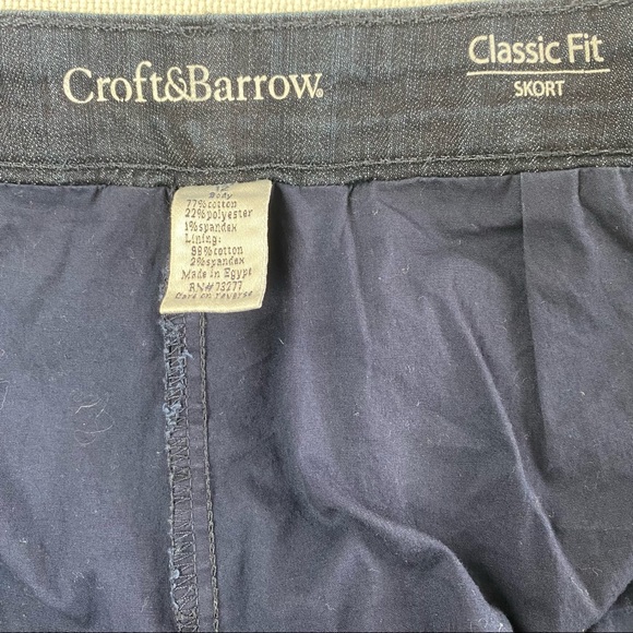 CROFT & BARROW Denim Classic Fit Skort Size 12 - Picture 5 of 6